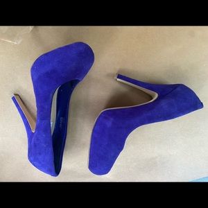 Blue Suede Heels Pumps